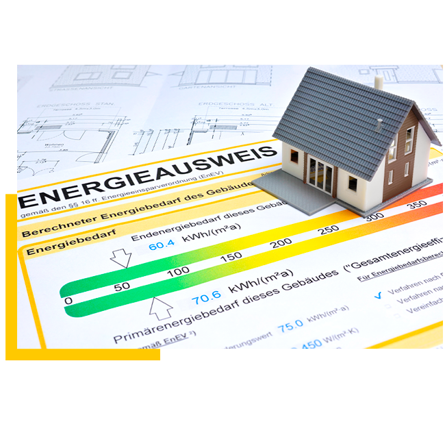 Energieausweis mit Sparschwein
